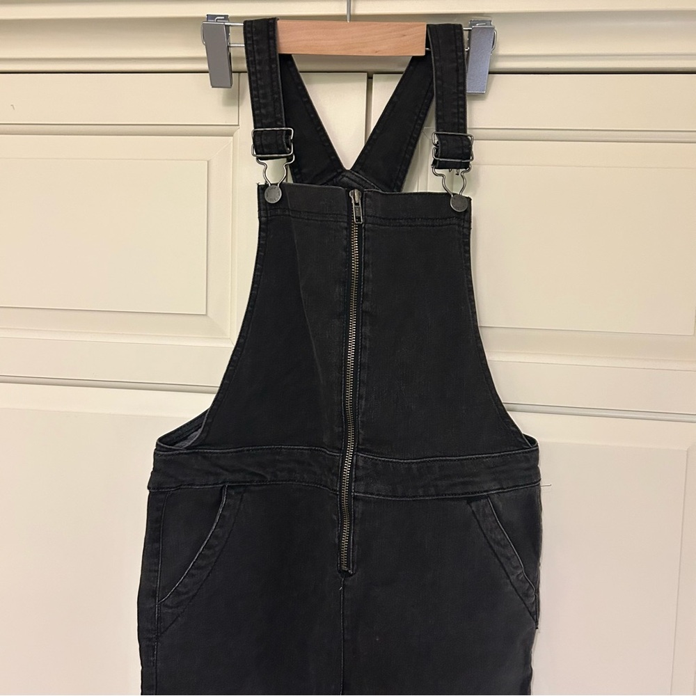 Black Denim Overalls